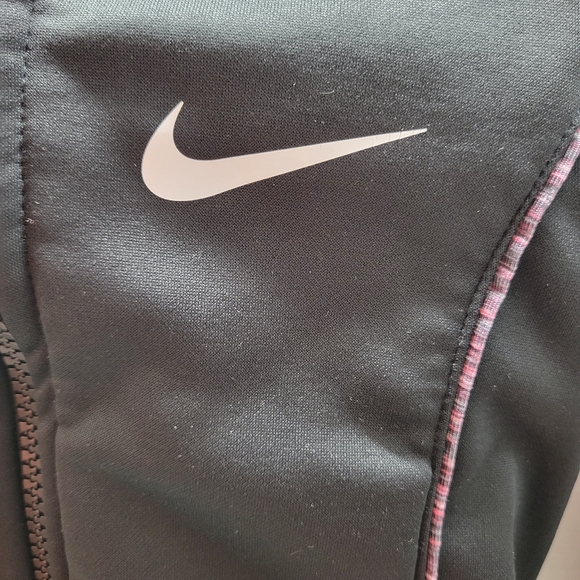 Nike Girls 2T Black Zip Hoodie & Pink Leggings 2-Piece Set - Picture 5 of 10